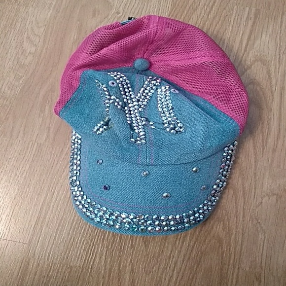 New York Yankee Jean and rhinestones baseball hat - Picture 6 of 6